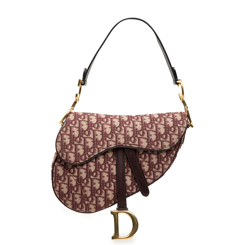 Pre-Loved Dior Oblique Canvas Saddle Bag
